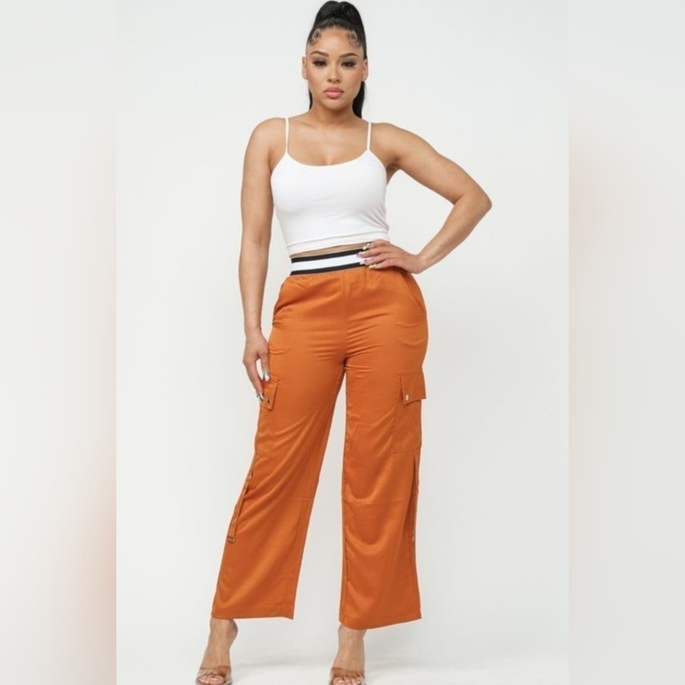Women's Cargo Dress Pants Size S, L Brown